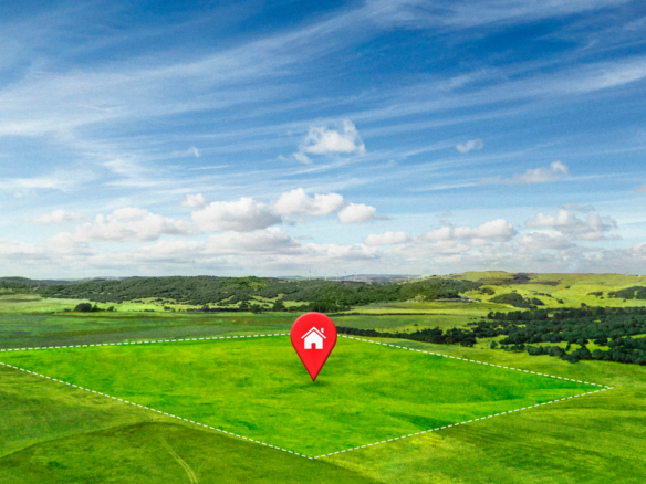 This is how a plot for sale will look like on our platform Flex Estate